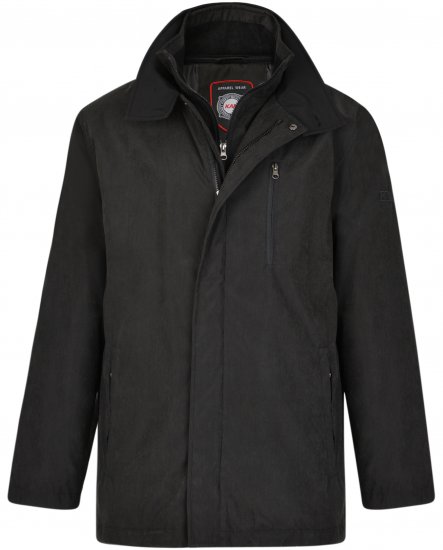 Kam Jeans KV111 Smart Casual Jacket Black - Jassen - Grote Maten Herenjassen