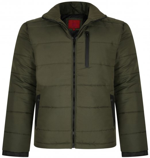Kam Jeans KV114 Puffer Jacket Khaki - Jassen - Grote Maten Herenjassen