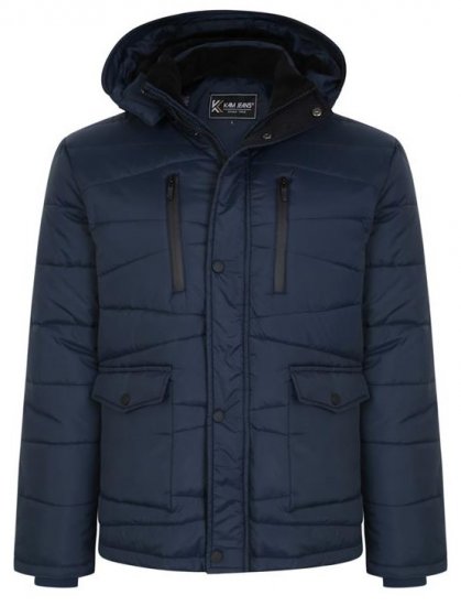 Kam Jeans KV119 Premium Lightweight Qulited Jacket Indigo - Jassen - Grote Maten Herenjassen