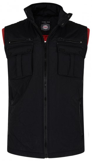Kam Jeans KV73 Vest Black - Jassen - Grote Maten Herenjassen