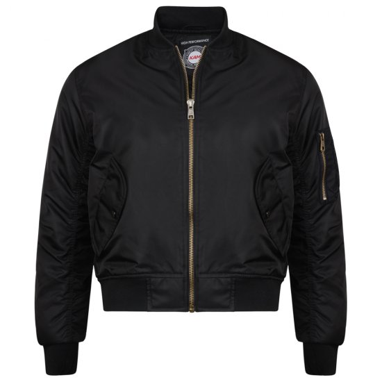 Kam Jeans KV75 Bomber Jacket Black - Jassen - Grote Maten Herenjassen