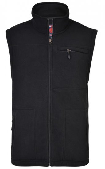 Kam Jeans KV99 Fleece Vest Black - Sportkleding & outdoor - Grote Maten Sportkleding Heren