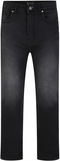 Kam Jeans Nunez Knitted Denim Stretch Fashion Jeans Charcoal - Jeans & broeken - Jeans & Broeken Grote Maten Heren