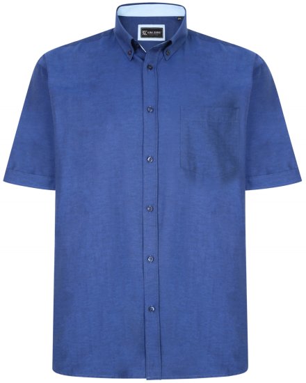 Kam Jeans P020 Premium Short sleeve Oxford Shirt Navy - Hemden - Overhemden Grote Maten Heren