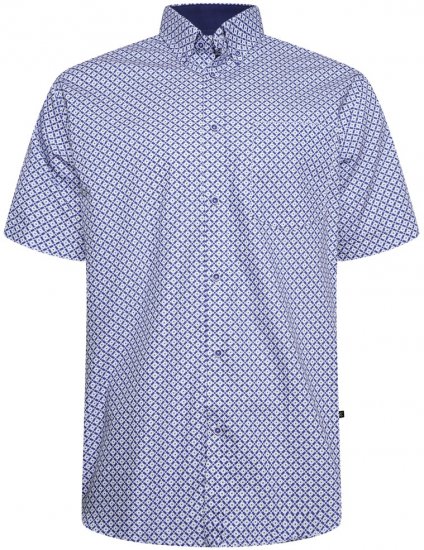 Kam Jeans P046 geometrisch patroon hemd - Hemden - Overhemden Grote Maten Heren