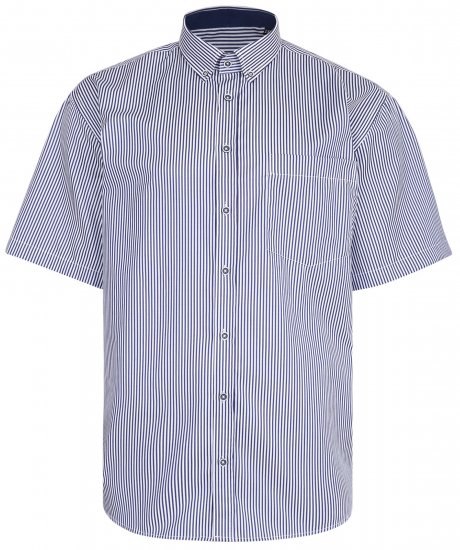 Kam Jeans 643 Premium Short Sleeve Shirt Navy - Hemden - Overhemden Grote Maten Heren