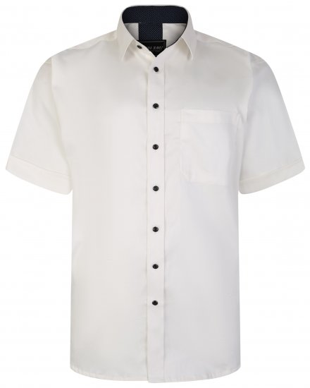 Kam Jeans P685 S/S Stretch Premium Shirt White - Hemden - Overhemden Grote Maten Heren