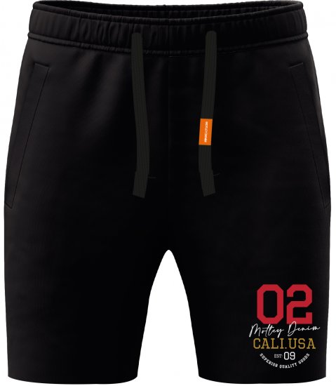 Motley Denim Keswick Sweatshorts Black - Joggingbroeken & Shorts - Joggingbroeken & Shorts Heren Grote Maten