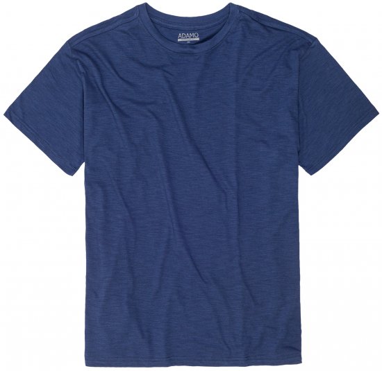 Adamo Kevin Regular fit T-shirt Slub Blue - T-shirts - Grote Maten T-shirts Heren