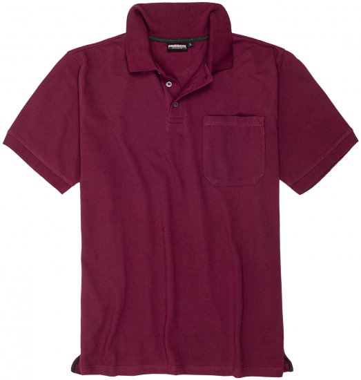 Adamo Klaas Regular fit Polo Shirt with Pocket Blackberry - Polo shirts - Grote Maten Poloshirts Heren