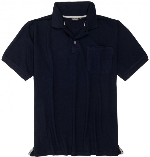 Adamo Klaas Regular fit Polo Shirt with Pocket Navy - Polo shirts - Grote Maten Poloshirts Heren