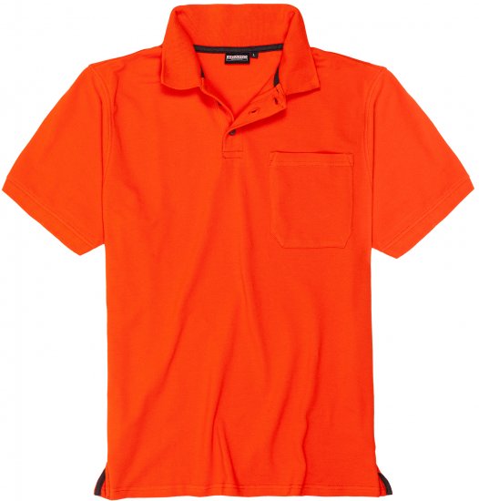 Adamo Klaas Regular fit Polo Shirt with Pocket Orange - Polo shirts - Grote Maten Poloshirts Heren