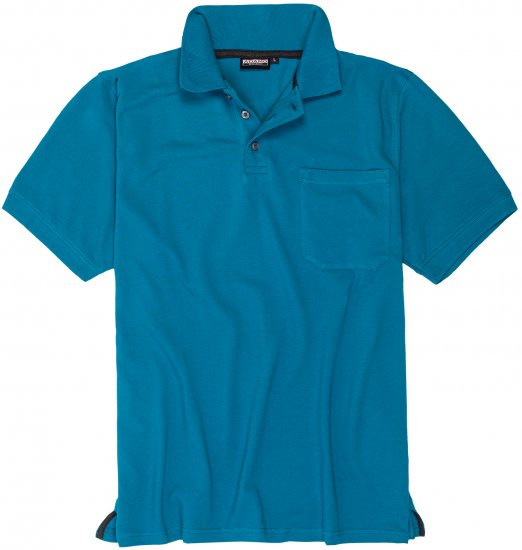 Adamo Klaas Regular fit Polo Shirt with Pocket Petrol - Polo shirts - Grote Maten Poloshirts Heren