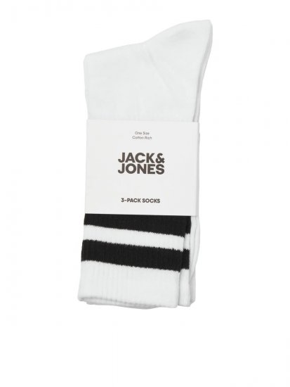 Jack & Jones Travis Tennissokken Wit 3-pack - Ondergoed & zwem - Grote Maten Ondergoed Heren