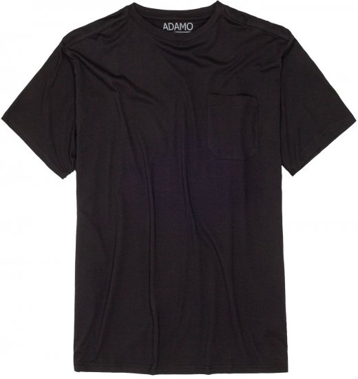 Adamo Kody Regular fit T-shirt with Pocket Black - T-shirts - Grote Maten T-shirts Heren