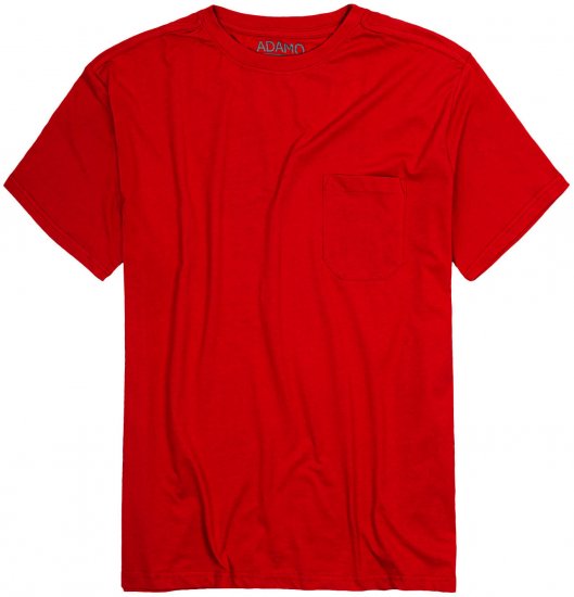Adamo Kody Regular fit T-shirt with Pocket Red - T-shirts - Grote Maten T-shirts Heren