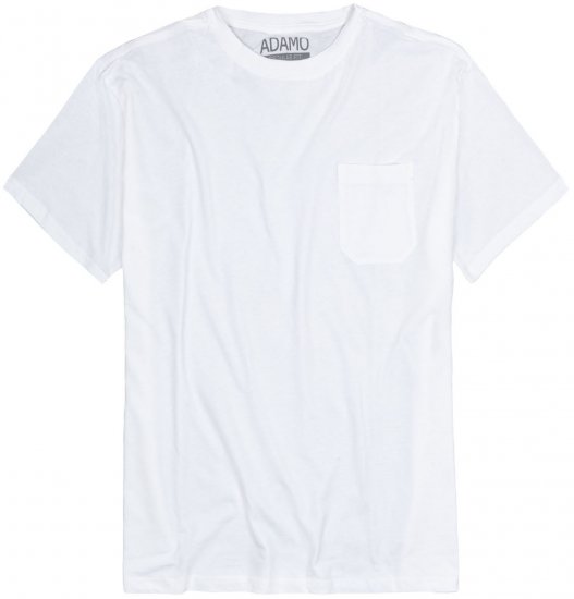 Adamo Kody Regular fit T-shirt with Pocket White - T-shirts - Grote Maten T-shirts Heren