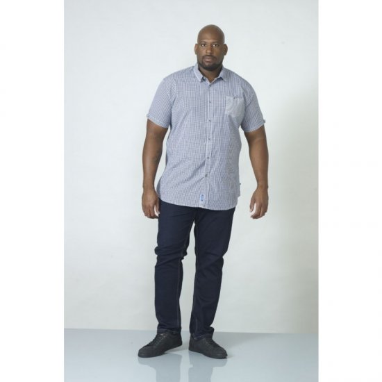 D555 Hank Gingham Short Sleeve Shirt - Hemden - Overhemden Grote Maten Heren