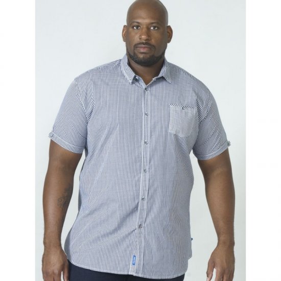 D555 Hank Gingham Short Sleeve Shirt - Hemden - Overhemden Grote Maten Heren