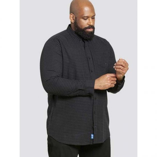 D555 Jared Long Sleeve Shirt - Hemden - Overhemden Grote Maten Heren