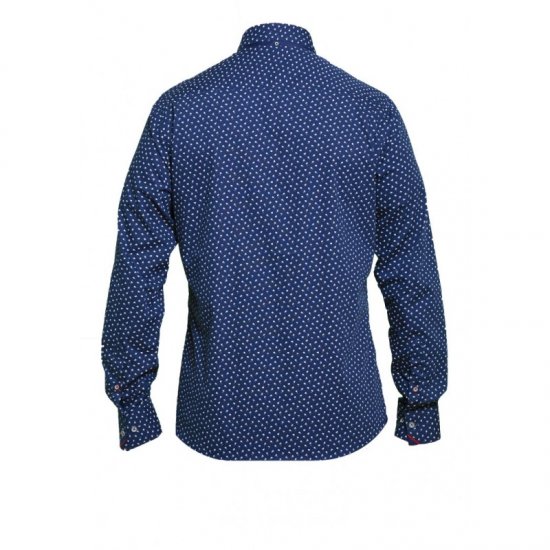 D555 Bainton Long Sleeve Shirt Navy - Hemden - Overhemden Grote Maten Heren