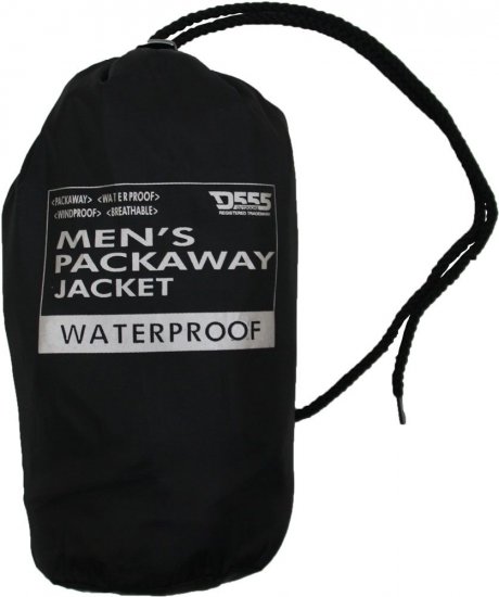 D555 Zac "Packaway" Rain Jacket Navy - Sportkleding & outdoor - Grote Maten Sportkleding Heren