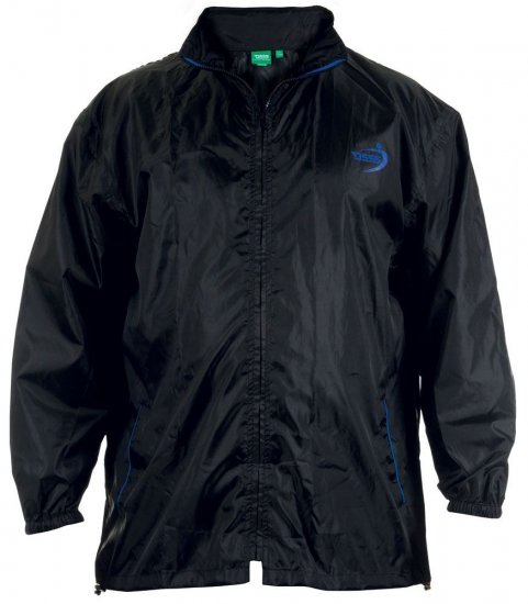 D555 Zac "Packaway" Rain Jacket Black - Sportkleding & outdoor - Grote Maten Sportkleding Heren
