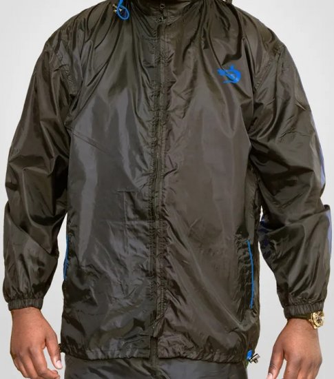 D555 Zac "Packaway" Rain Jacket Black - Sportkleding & outdoor - Grote Maten Sportkleding Heren
