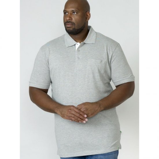 D555 Grant Polo Grey - Polo shirts - Grote Maten Poloshirts Heren