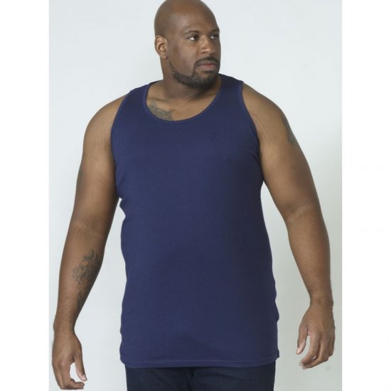 D555 Fabio Tanktop Navy - T-shirts - Grote Maten T-shirts Heren