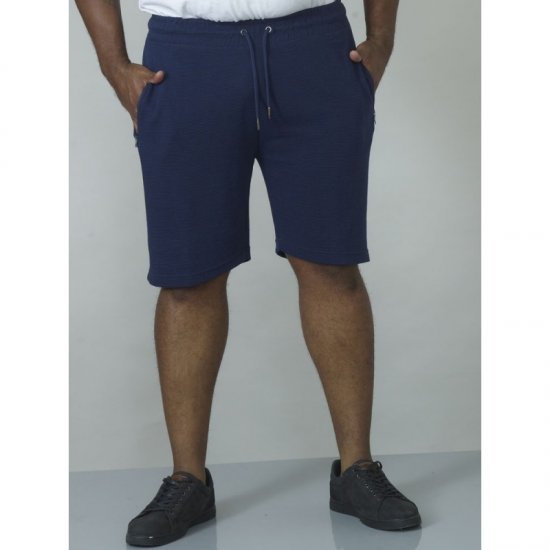 D555 Jackie Ribbed Jersey Shorts Navy - Joggingbroeken & shorts - Joggingbroeken & Shorts Heren Grote Maten