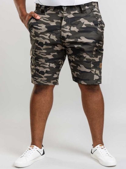 D555 Chadwick Shorts Green Camo - Shorts - Grote Maten Korte Broeken Heren