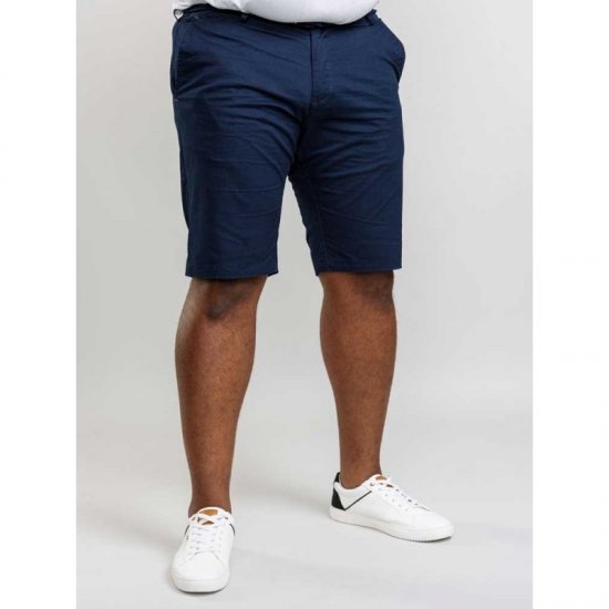D555 Lopez Stretch Shorts Navy - Shorts - Grote Maten Korte Broeken Heren