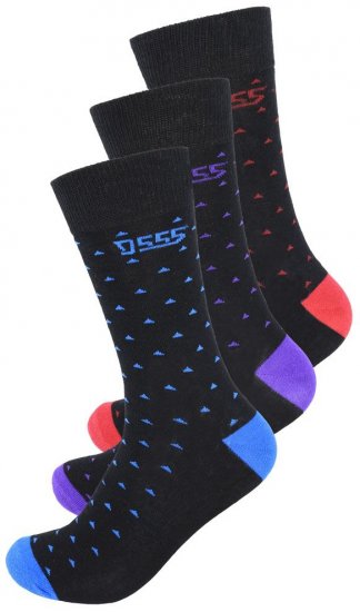 D555 Bolt Cotton Rich Luxury Socks 3-Pack - Ondergoed & zwem - Grote Maten Ondergoed Heren