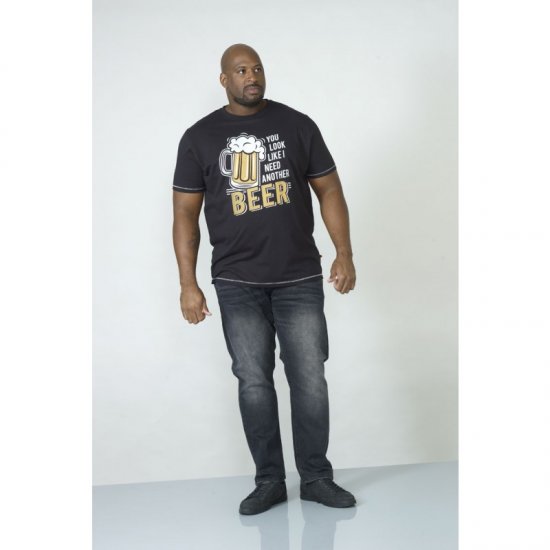 D555 Murray T-shirt Black - T-shirts - Grote Maten T-shirts Heren