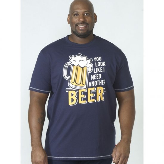 D555 Murray T-shirt Navy - T-shirts - Grote Maten T-shirts Heren