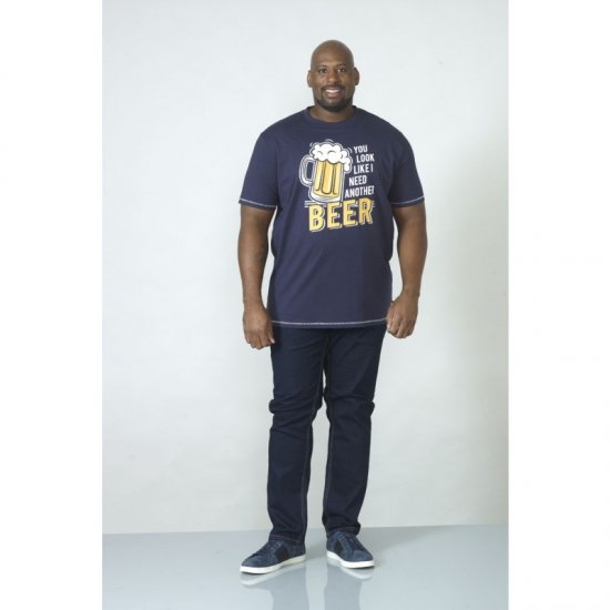 D555 Murray T-shirt Navy - T-shirts - Grote Maten T-shirts Heren