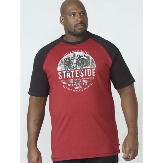 D555 Jarvis T-shirt Red - T-shirts - Grote Maten T-shirts Heren