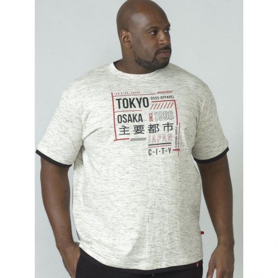 D555 Merlin T-shirt Grey - T-shirts - Grote Maten T-shirts Heren