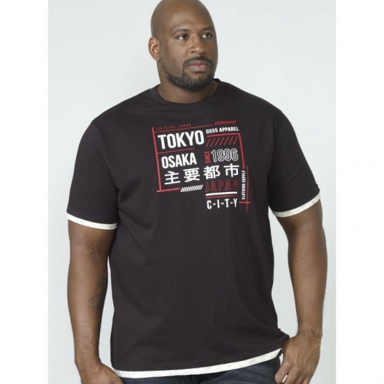 D555 Merlin T-shirt Black - T-shirts - Grote Maten T-shirts Heren