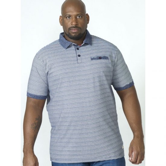 D555 Tyrone Polo Blue - Polo shirts - Grote Maten Poloshirts Heren