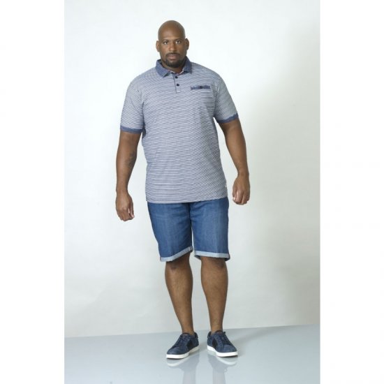 D555 Tyrone Polo Blue - Polo shirts - Grote Maten Poloshirts Heren