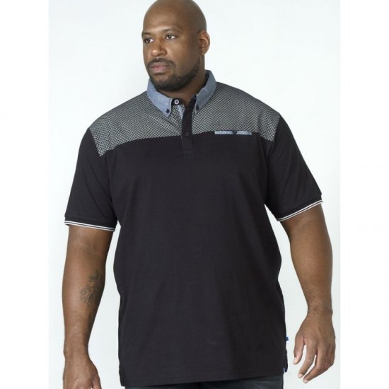 D555 Brent Polo Black - Polo shirts - Grote Maten Poloshirts Heren