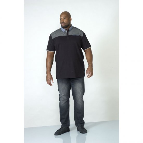 D555 Brent Polo Black - Polo shirts - Grote Maten Poloshirts Heren