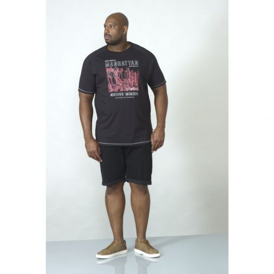 D555 Perry T-shirt Black - T-shirts - Grote Maten T-shirts Heren