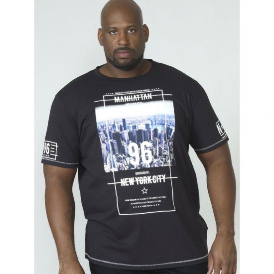 D555 Ethan T-shirt Black - T-shirts - Grote Maten T-shirts Heren