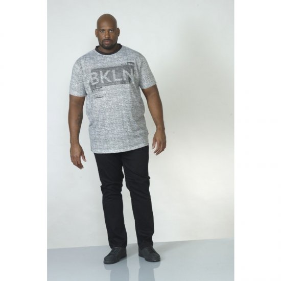 D555 NewYork Brooklyn T-shirt Black - T-shirts - Grote Maten T-shirts Heren