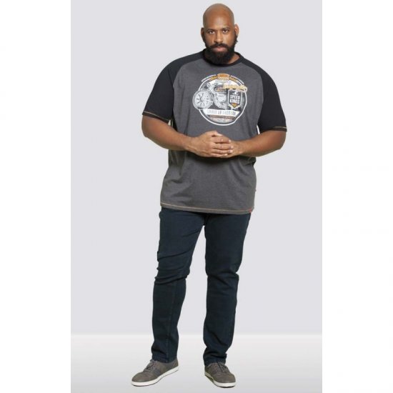 D555 Dallas T-shirt Charcoal - T-shirts - Grote Maten T-shirts Heren