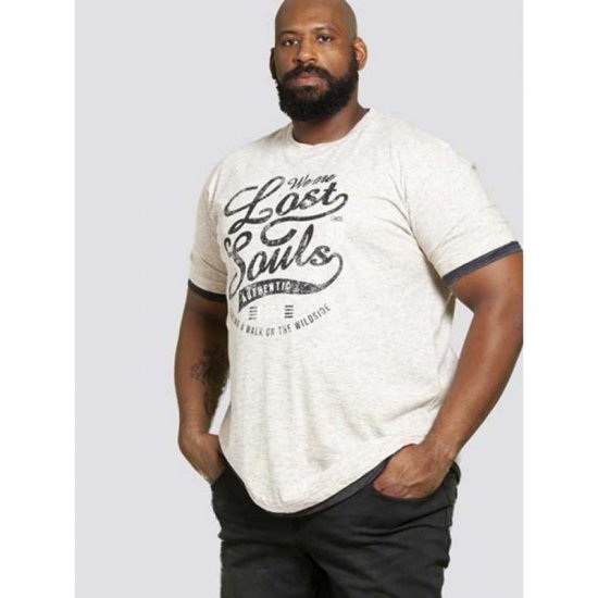 D555 Maiden T-shirt Off White - T-shirts - Grote Maten T-shirts Heren