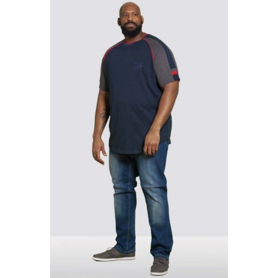 D555 Brendon T-shirt Navy - T-shirts - Grote Maten T-shirts Heren